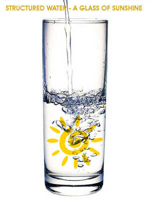 Glass of water full of sunshine.