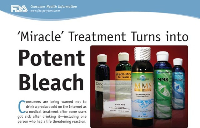 FDA's "MMS is Bleach" Poster