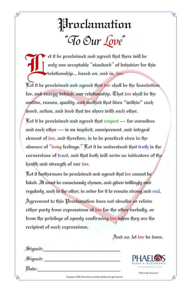 Love: a conscious foundation of, and for, relationship.